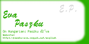 eva paszku business card